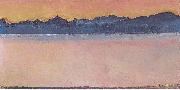Ferdinand Hodler Genfersee mit Mont-Blanc im Morgenrot painting